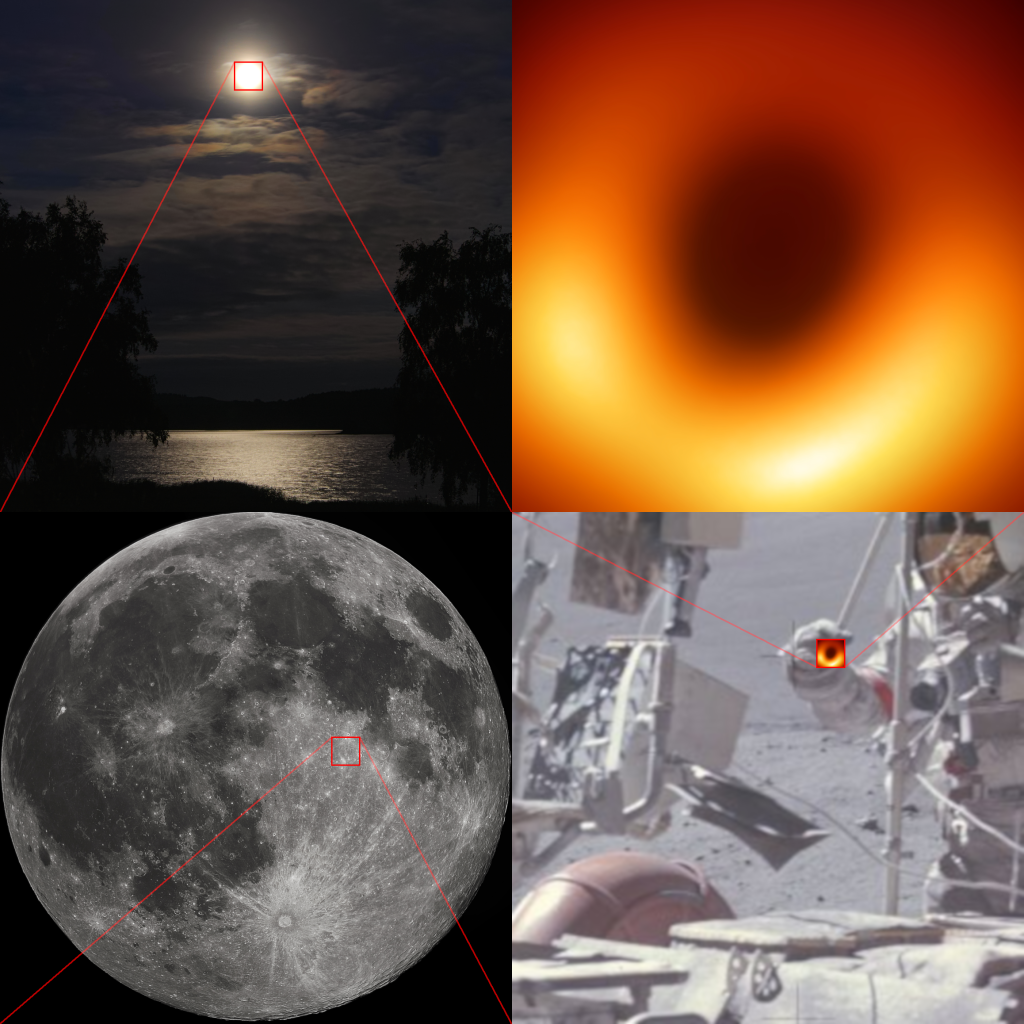 Event Horizon Telescope and Apollo 16