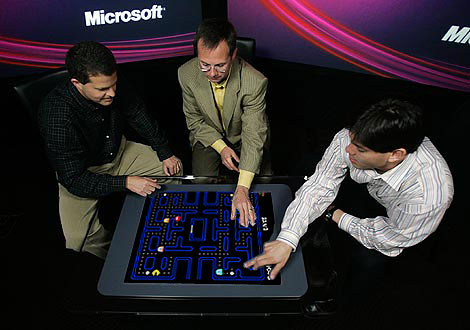 Microsoft Surface = Tabletop PacMan