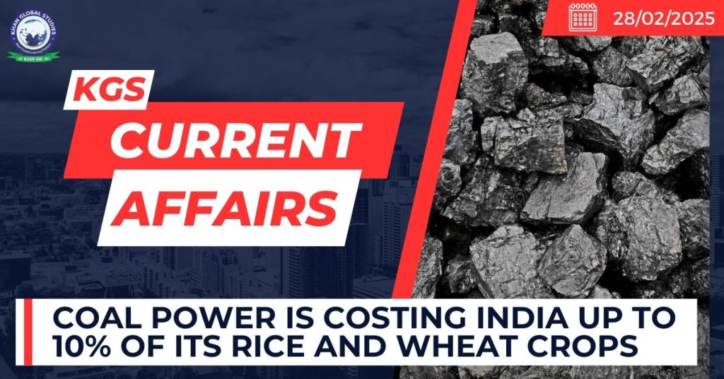 Coal power is costing India up to 10% of its rice and wheat crops