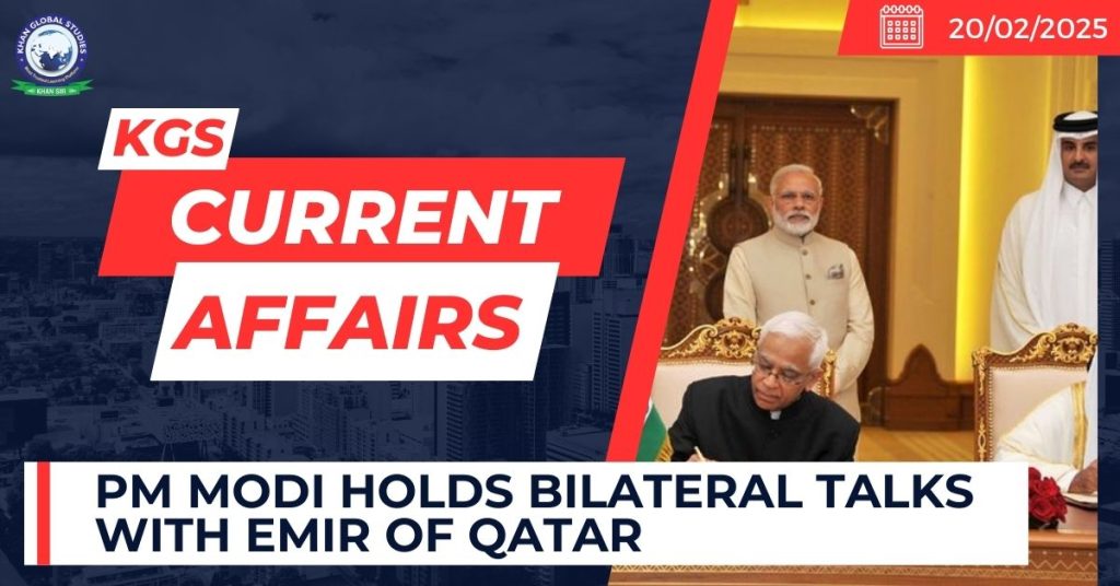 PM Modi holds bilateral talks with Emir of Qatar