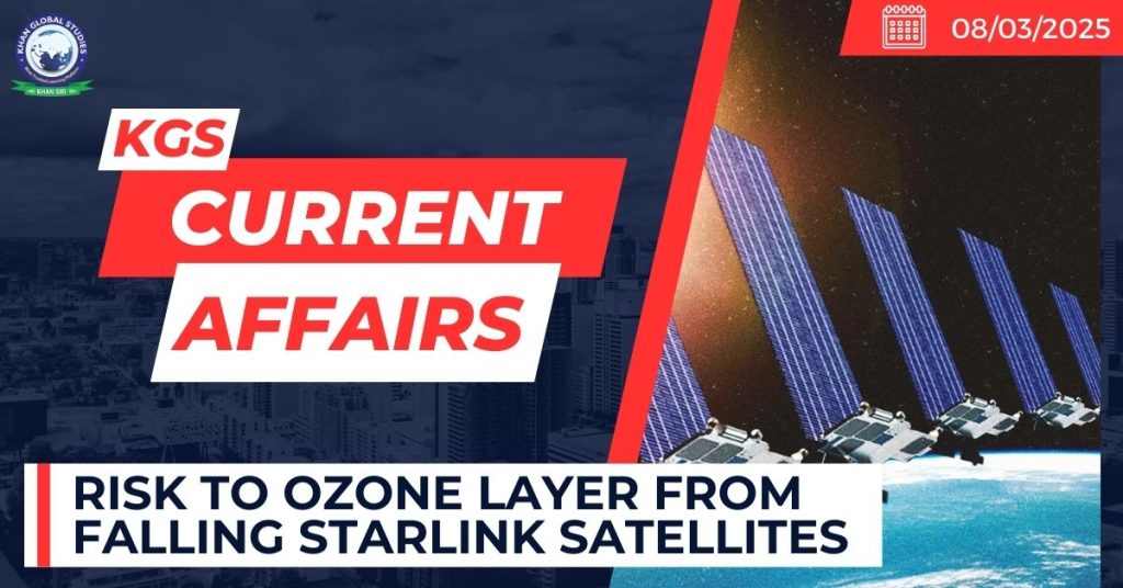Risk to Ozone Layer from falling Starlink satellites