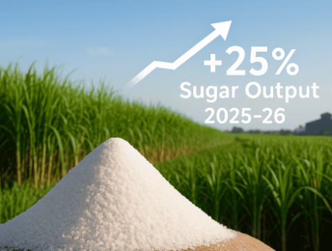 उत्तर प्रदेश में चीनी उत्पादन में 2% की वृद्धि का अनुमान