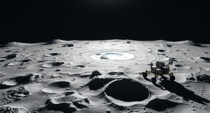 Chandrayaan-2 Detects Possible Subsurface Ice at Moon’s South Pole