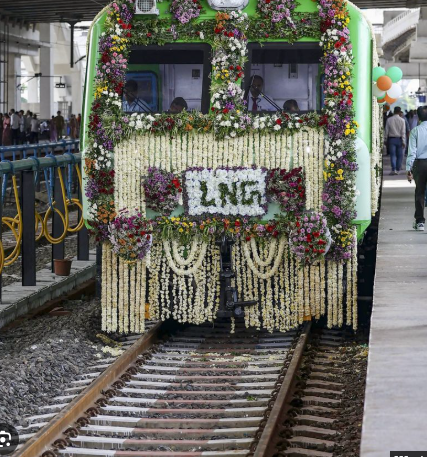 India’s First LNG-Diesel DEMU Train