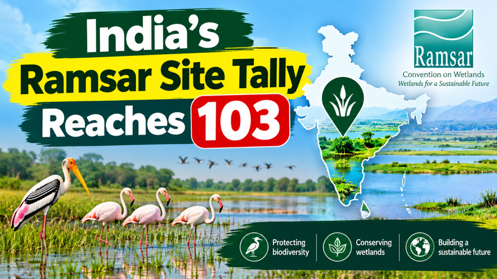 India’s Ramsar Site Tally Reaches 103